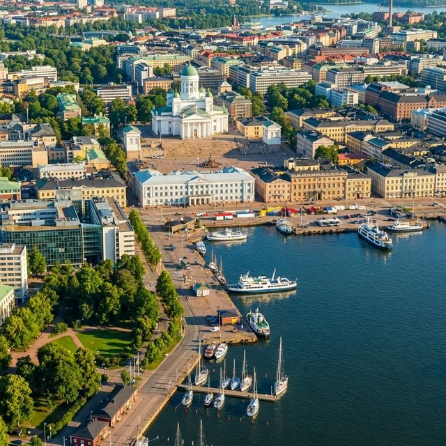 International students exploring Helsinki, Finland